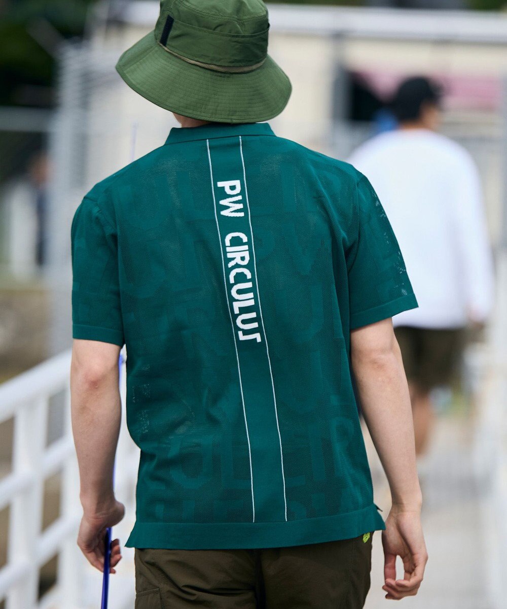 PW CIRCULUS 【手洗い可能】【UNISEX】ニットメッシュポロ ゴルフ 