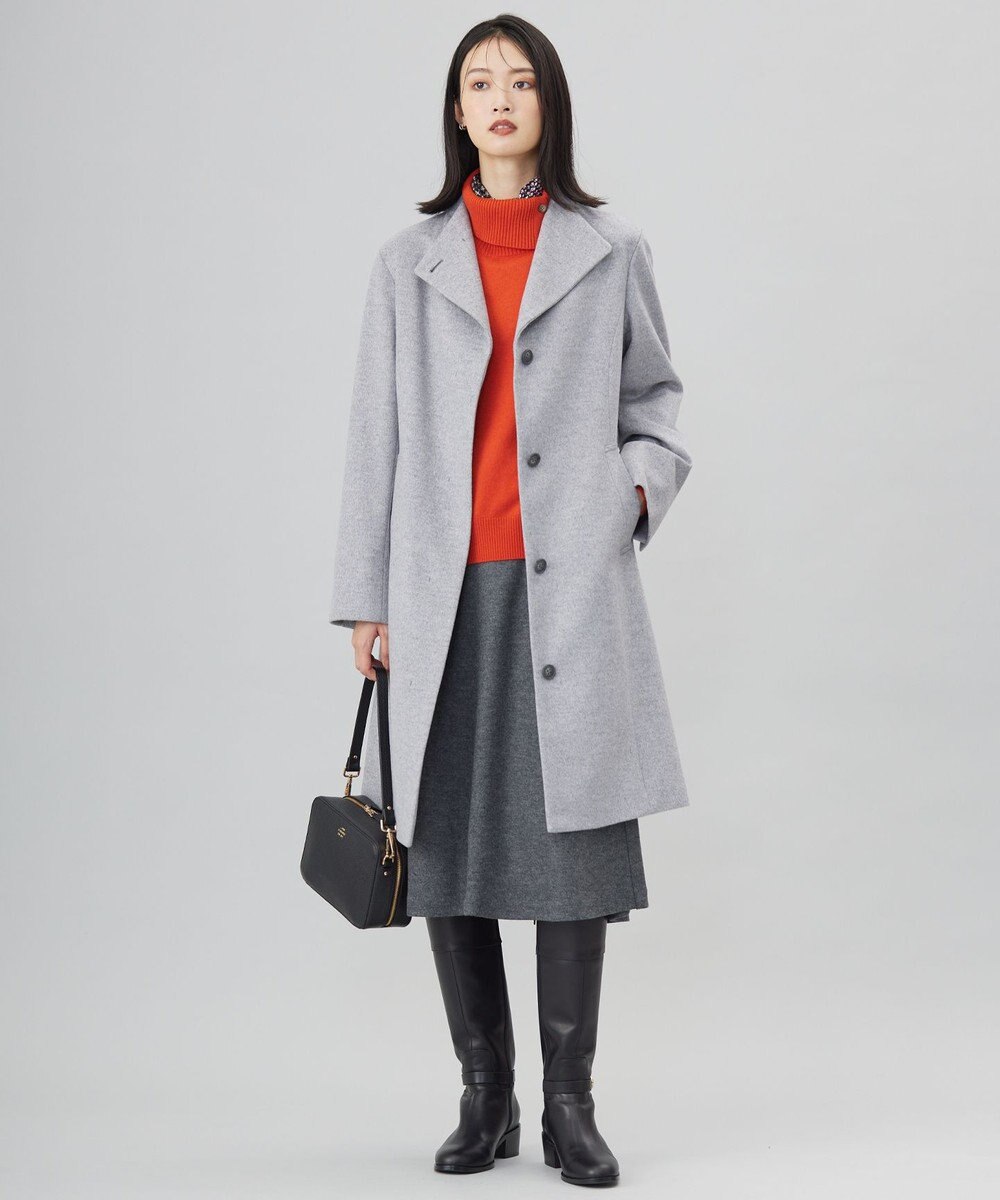 J.PRESS LADIES L 【洗える】SOFT TOUCH WOOL リブ切り替え ニット 