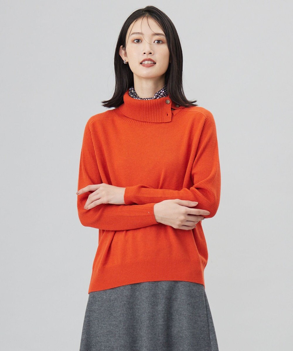 J.PRESS LADIES S 【洗える】SOFT TOUCH WOOL リブ切り替え ニット 