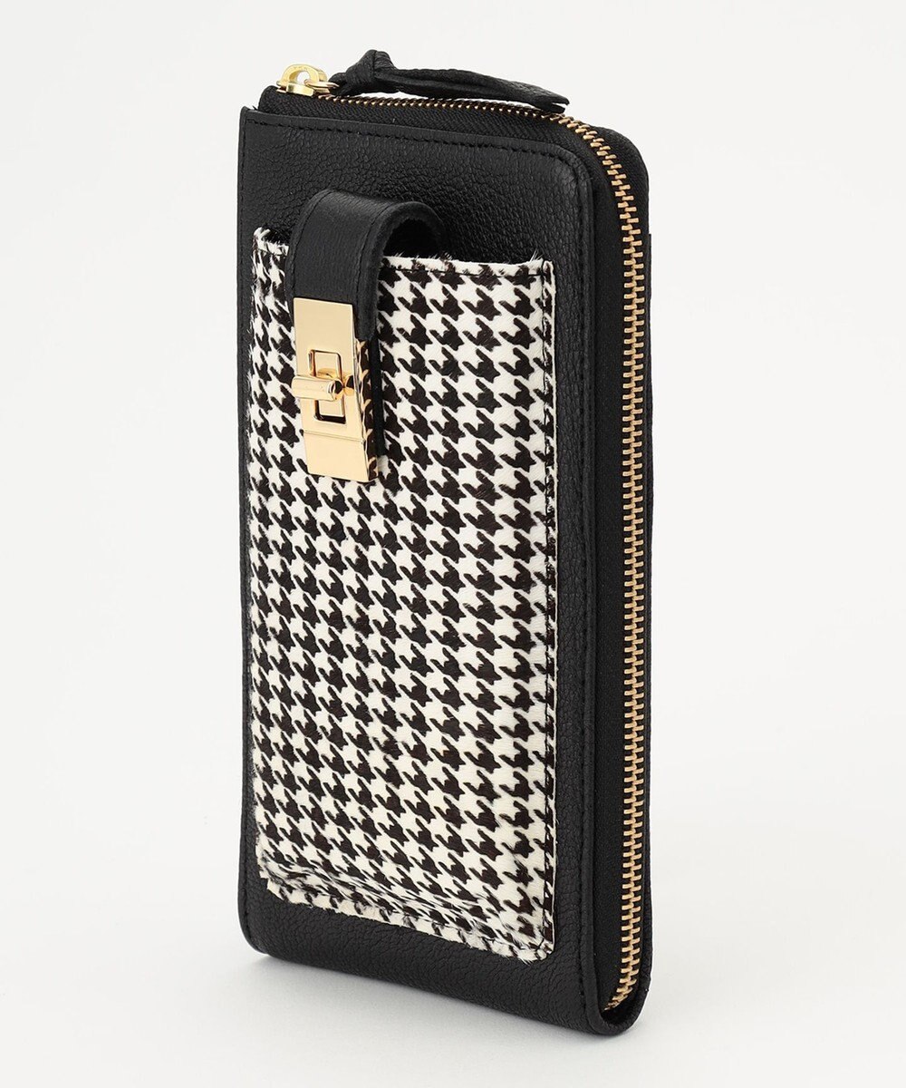 UNBILLION perche 牛革ハラコタイプ×ゴートモバイルウォレットショルダー 