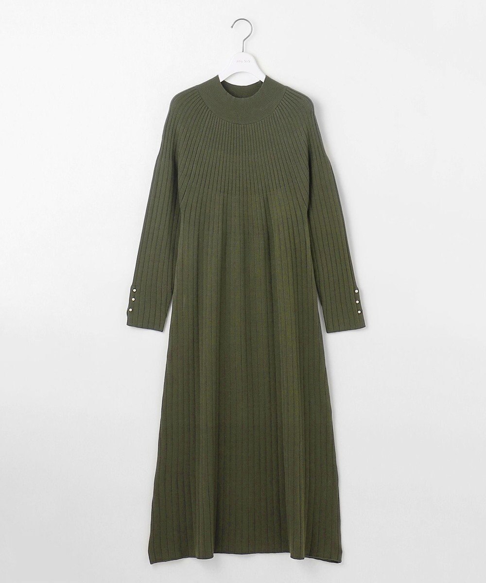 ANY SIS S 【洗える】求心リブニット ワンピース 