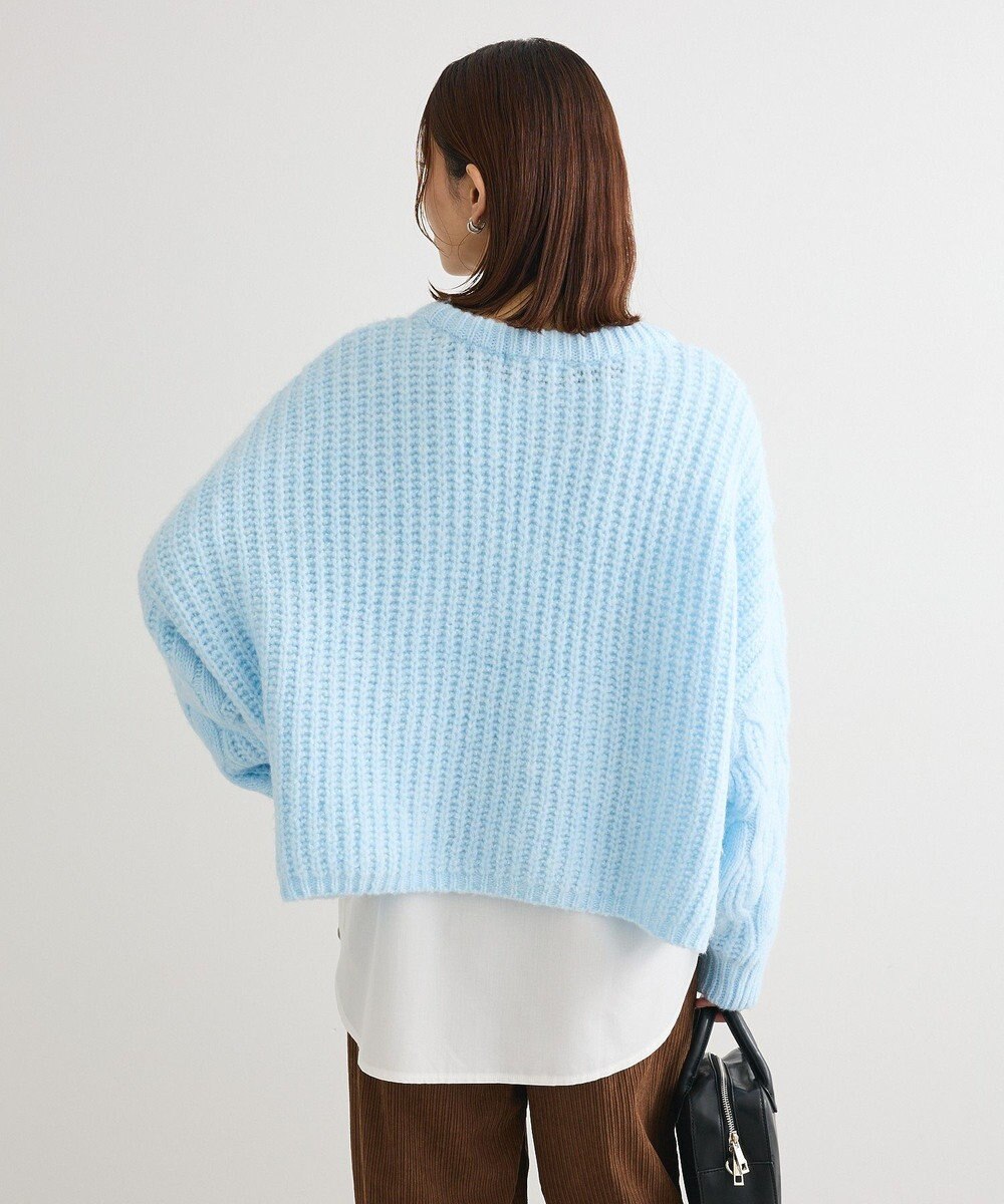 Green Parks ふわふわケーブルニットプルオーバー 