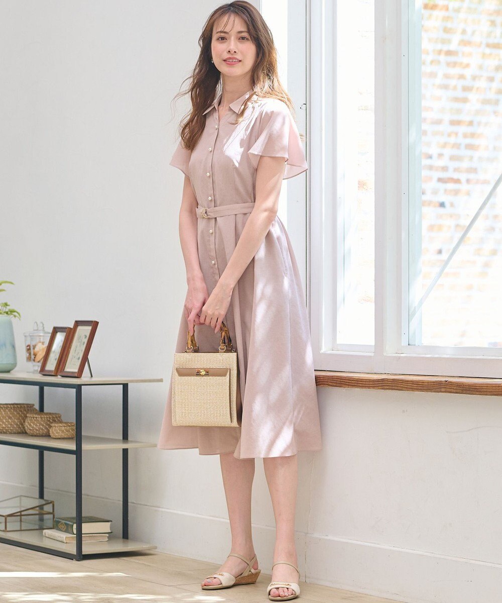 ANY SIS 【洗える】ビューティフレアシャツ ワンピース 