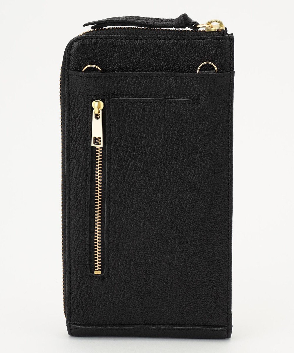 UNBILLION perche 牛革ハラコタイプ×ゴートモバイルウォレットショルダー 