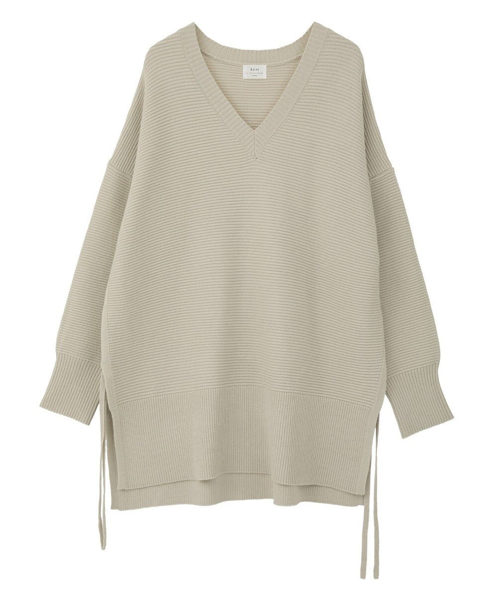 YECCA VECCA Vネックドロストデザインニット 
