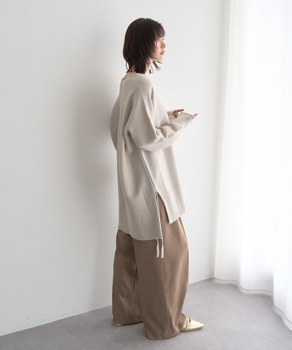 YECCA VECCA Vネックドロストデザインニット 