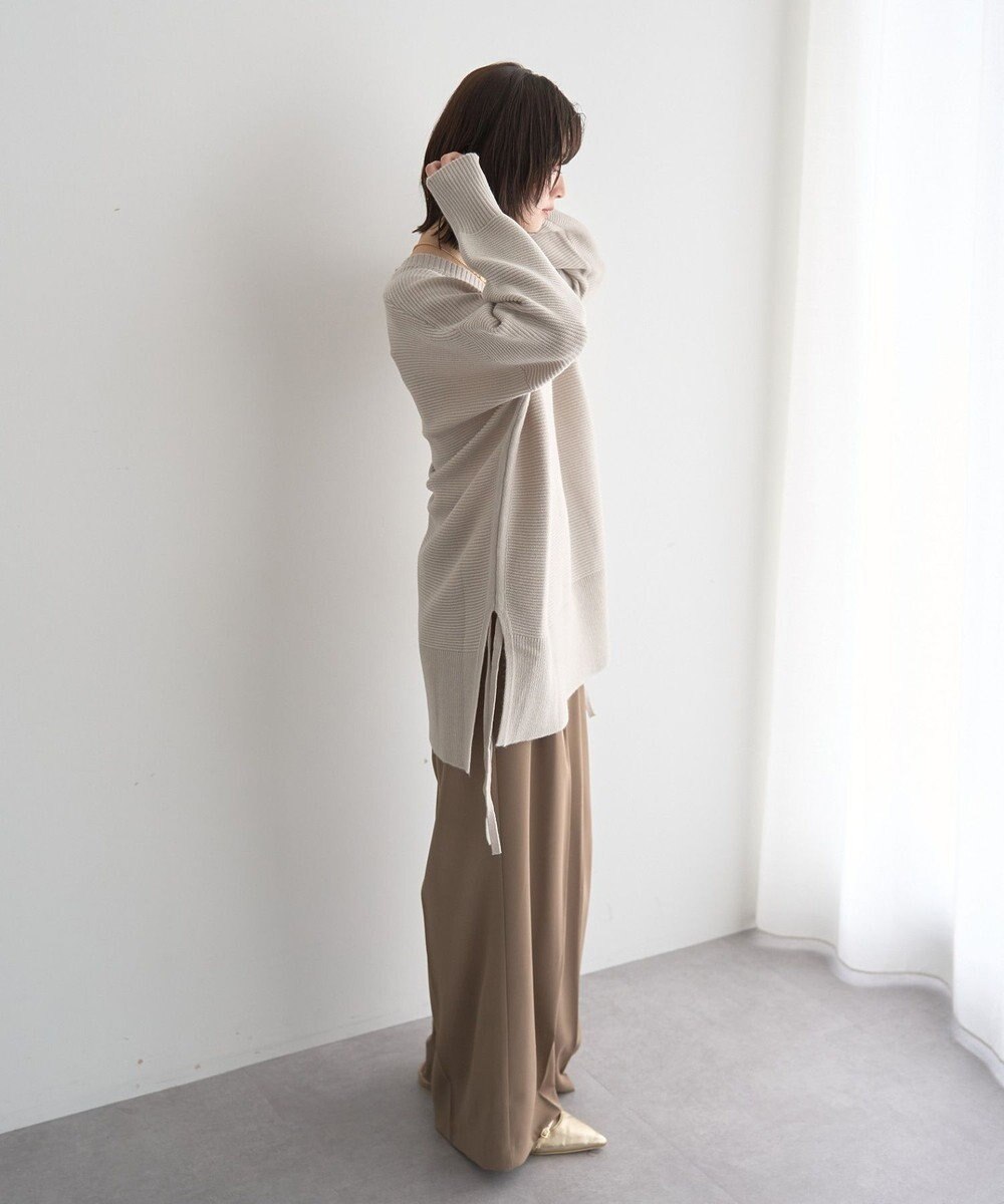 YECCA VECCA Vネックドロストデザインニット 