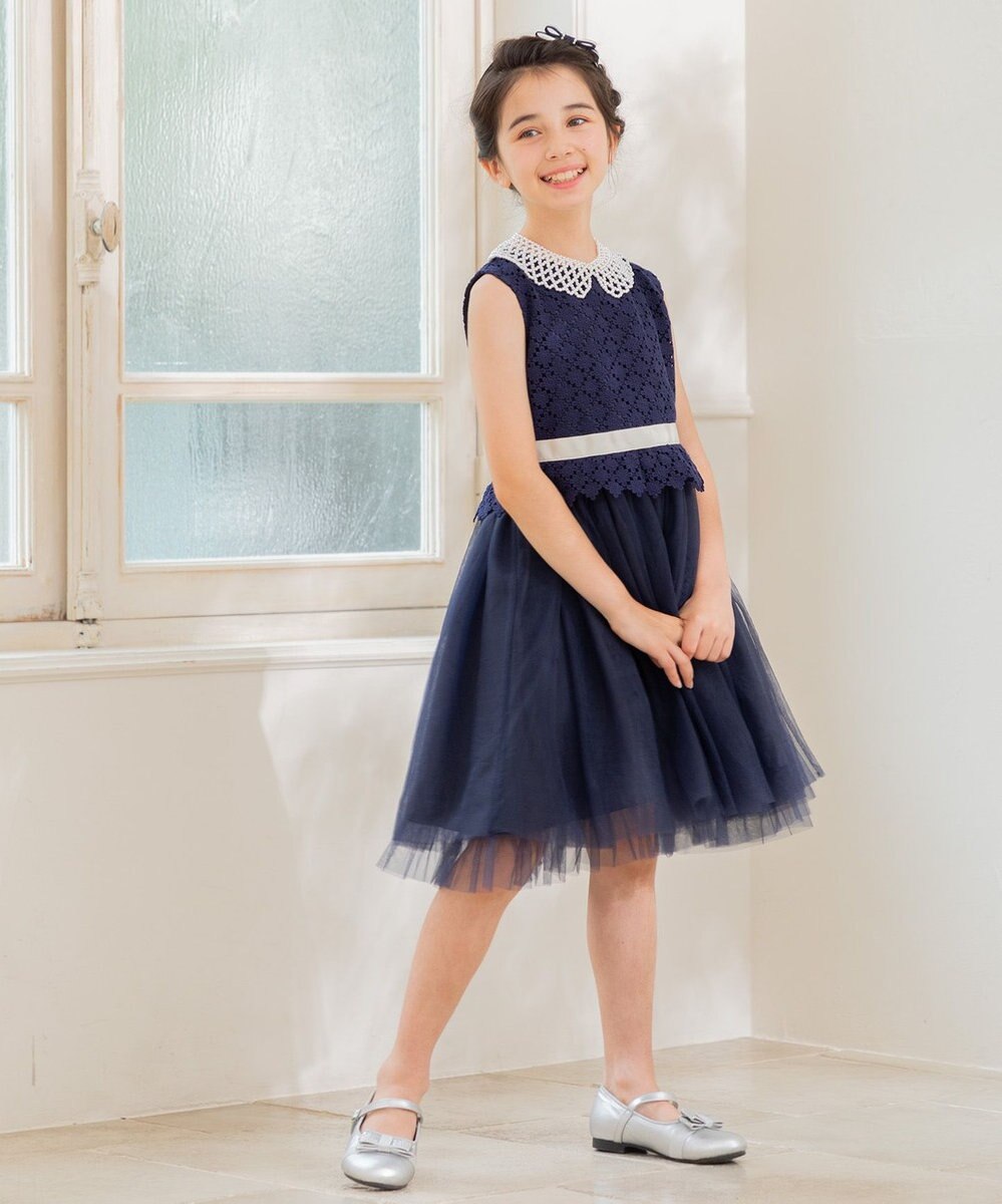 組曲 KIDS 【110-140㎝】フラワーレース ドレス 