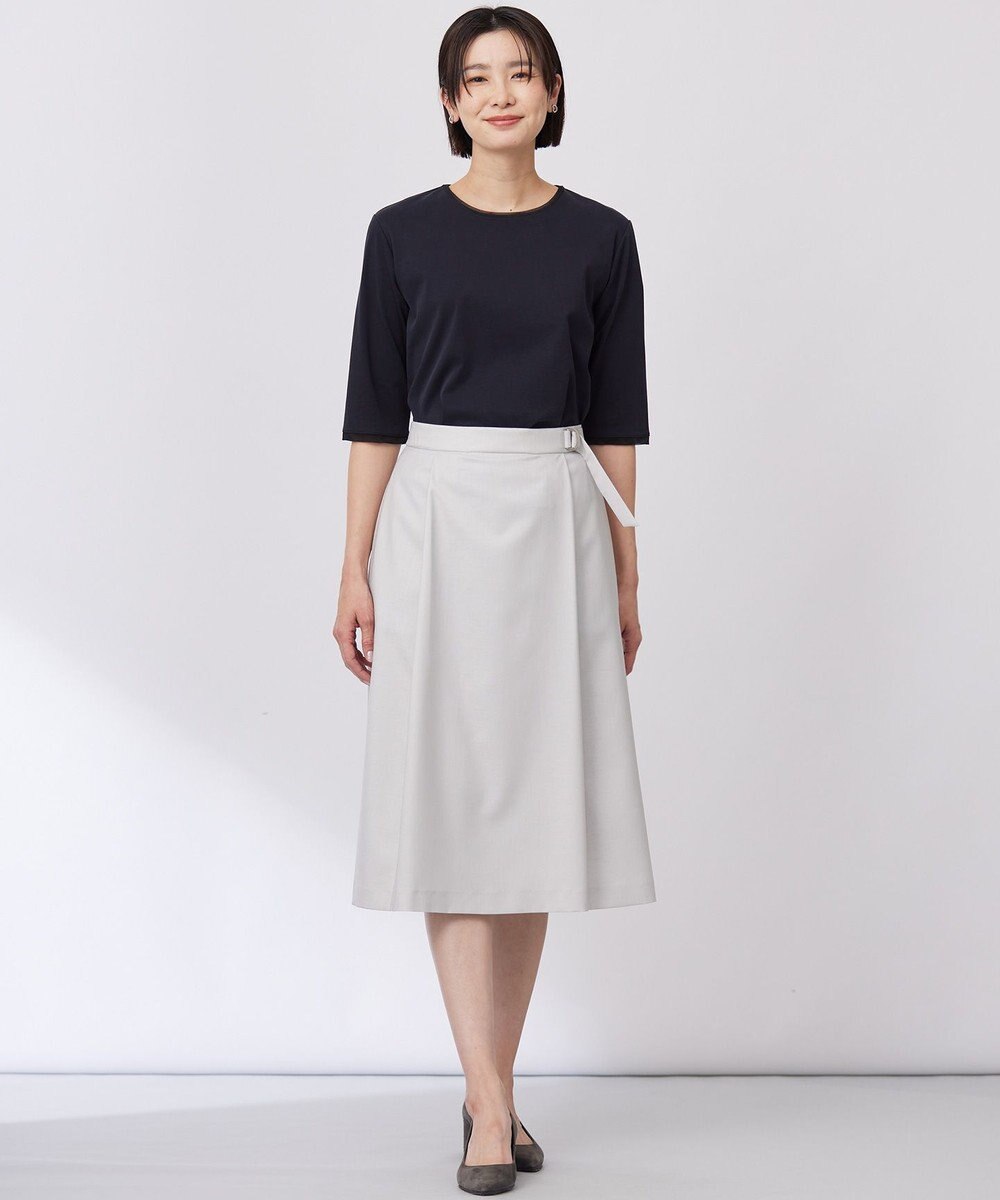 J.PRESS LADIES L 【セットアップ対応・洗える・UV加工・吸水速乾】OXIJEWELストレッチ スカート 