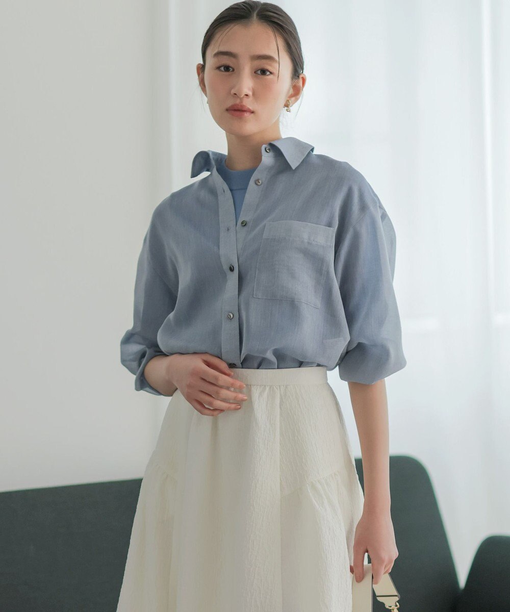 組曲 S マイラックカラー 6分袖 ニット 