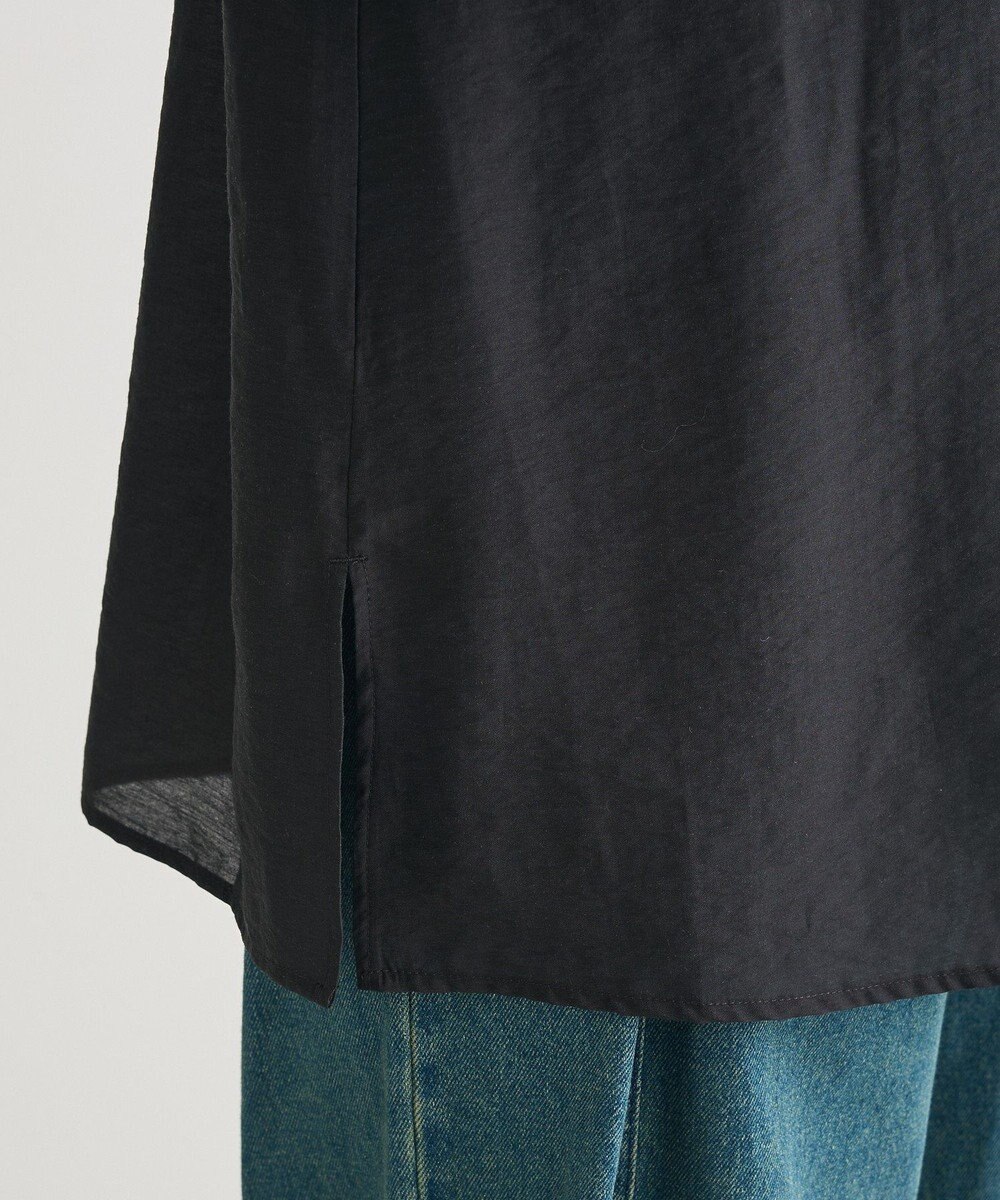 Green Parks フリルカラーリボンブラウス 