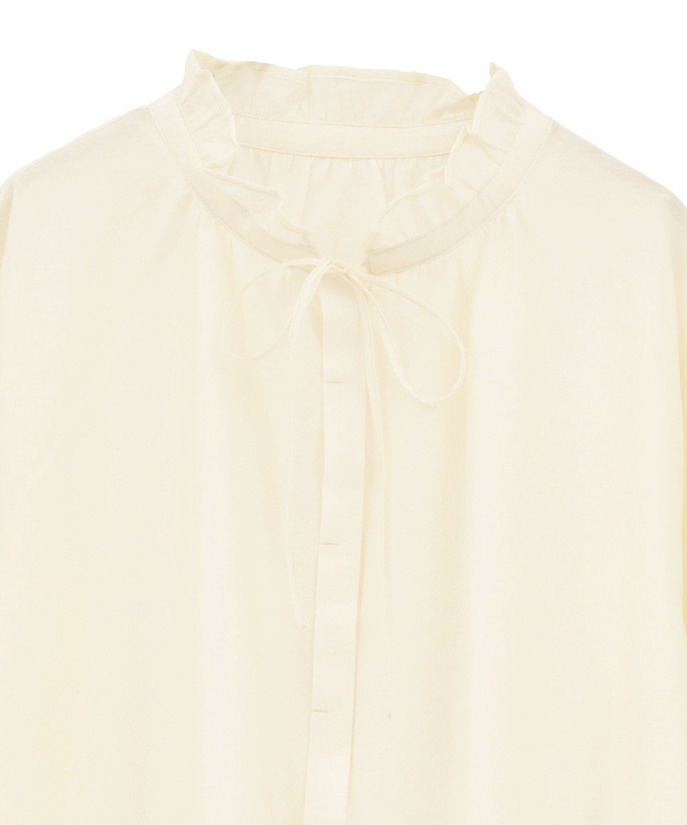 Green Parks フリルカラーリボンブラウス 