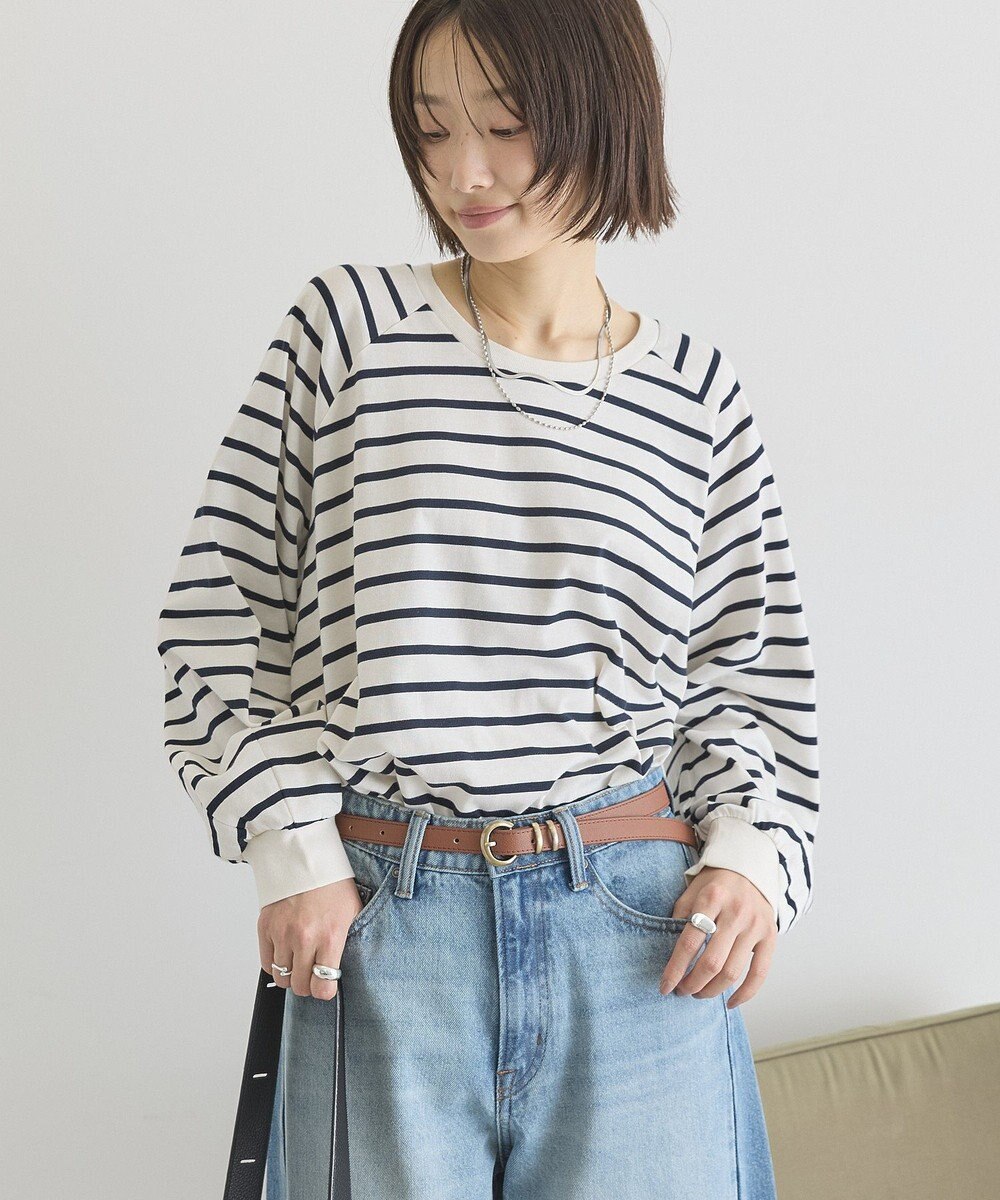 AMERICAN HOLIC フレアラグランボーダーロンＴ 