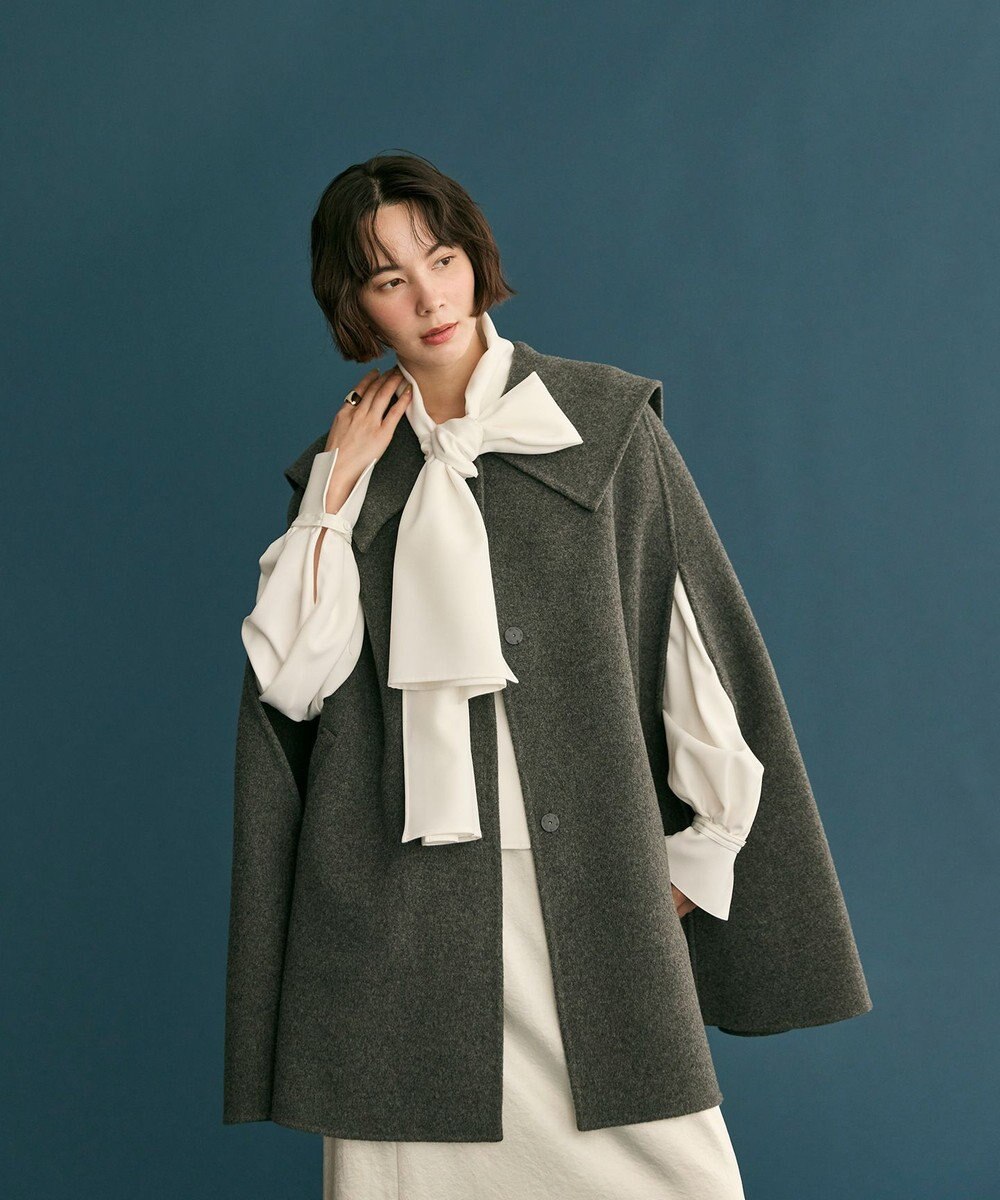 #Newans 【洗濯機可】ビックリボンパウダリーブラウス 