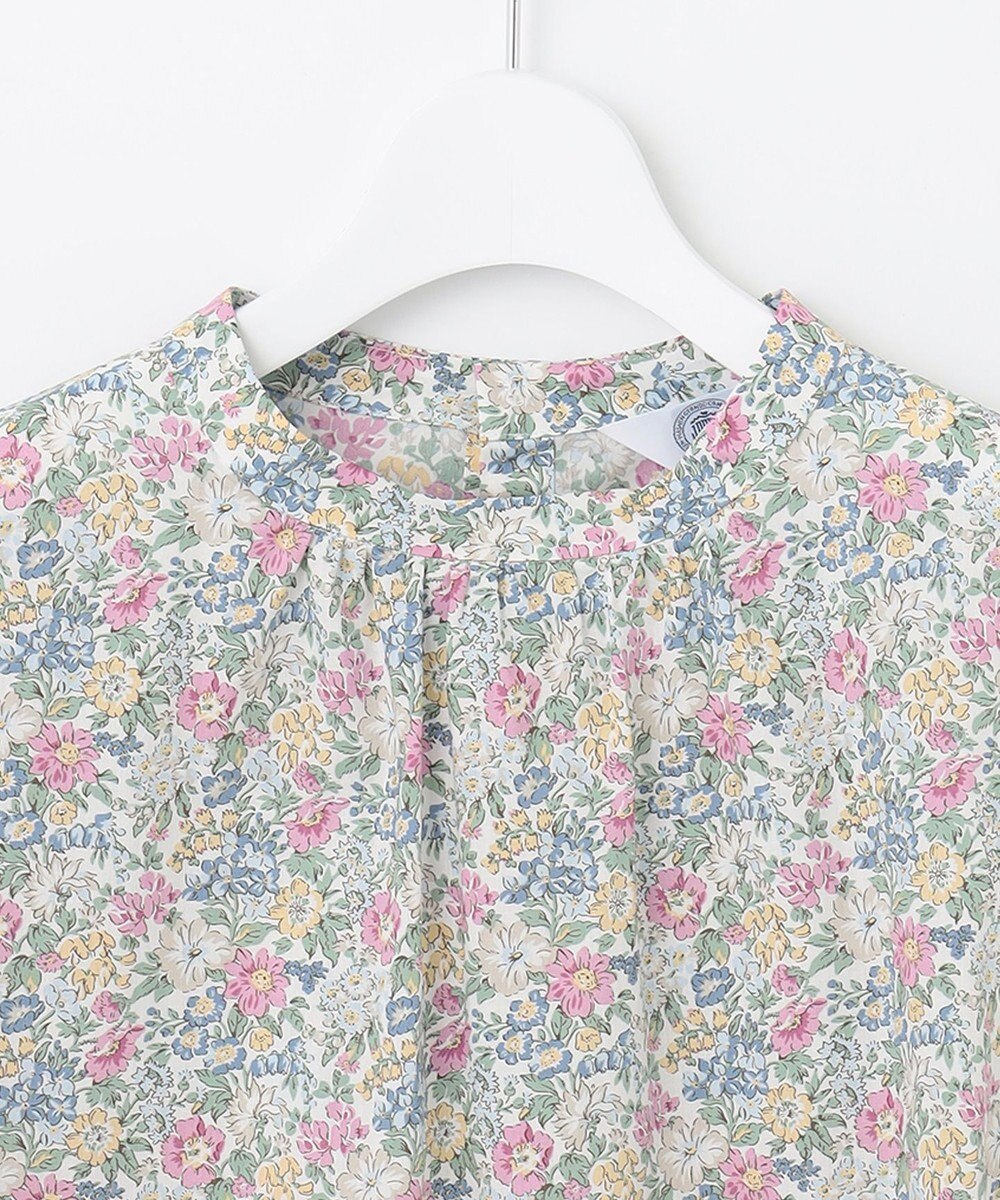 J.PRESS LADIES S 【洗える】 LIBERTY Honeydew/Kate&Mil スタンドカラー ブラウス 