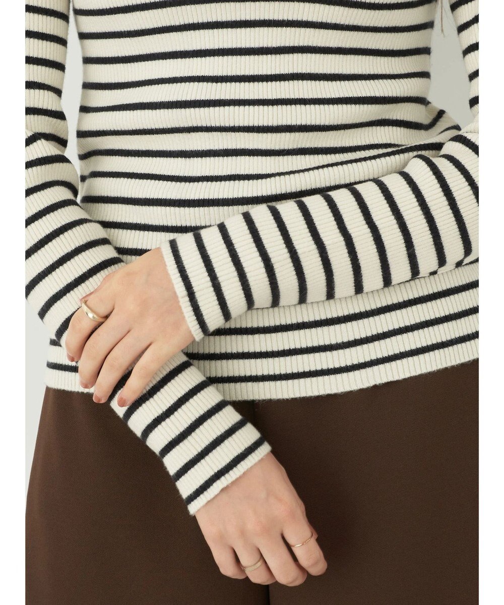 earth music&ecology やわらかタッチハイネックリブプルオーバー 