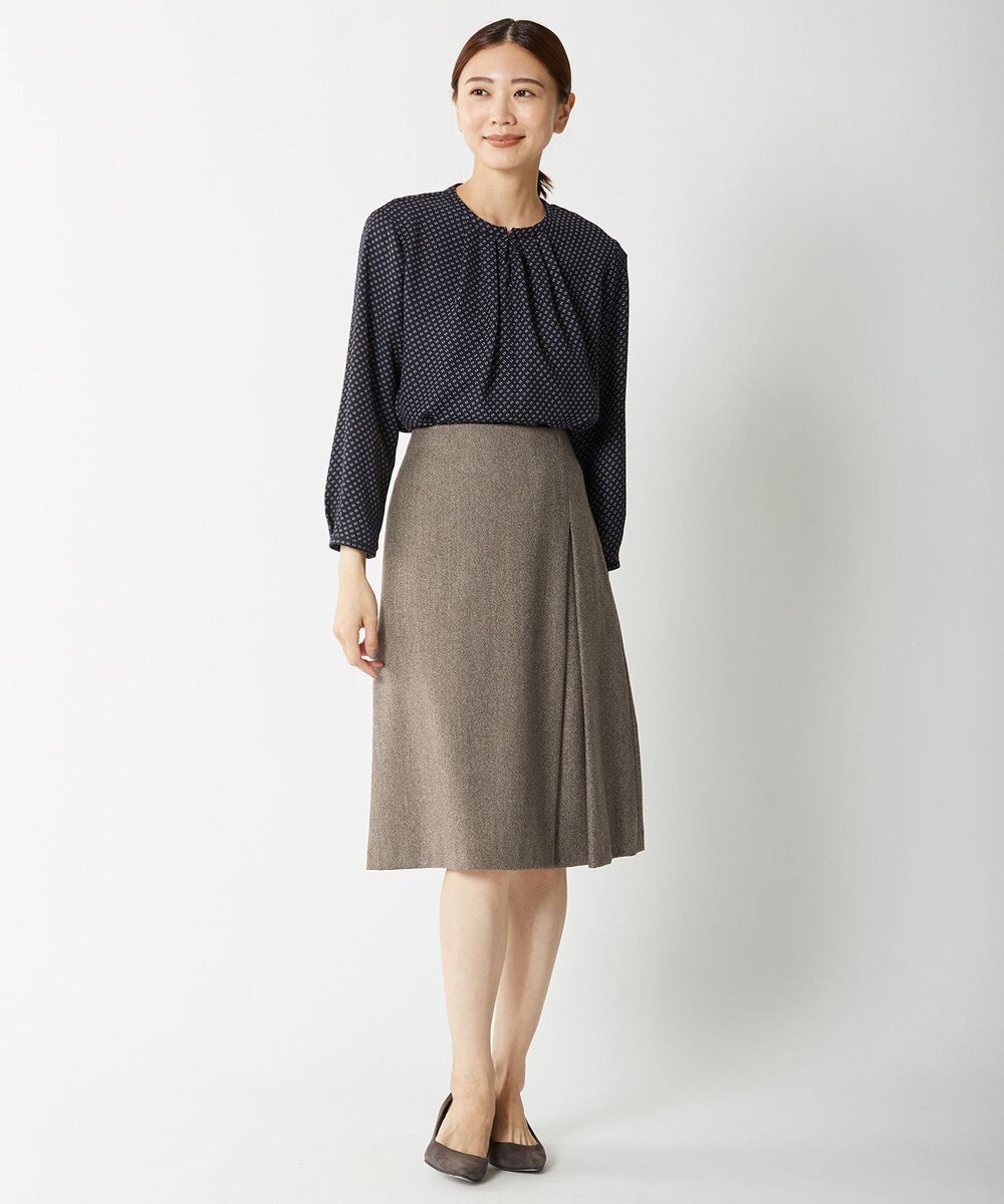 J.PRESS LADIES 【セットアップ対応】ウールストレッチツイード スカート 