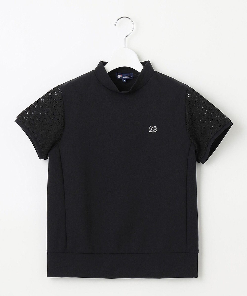 23区GOLF 人気デザインがアップデート！【WOMEN】ライトダンボール 半袖モックネックシャツ 