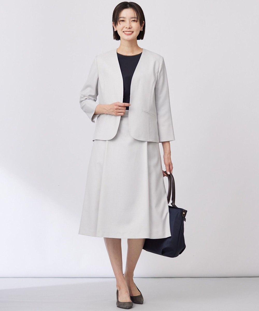 J.PRESS LADIES L 【セットアップ対応・洗える・UV加工・吸水速乾】OXIJEWELストレッチ スカート 