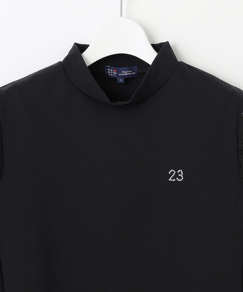 23区GOLF 人気デザインがアップデート！【WOMEN】ライトダンボール 半袖モックネックシャツ 