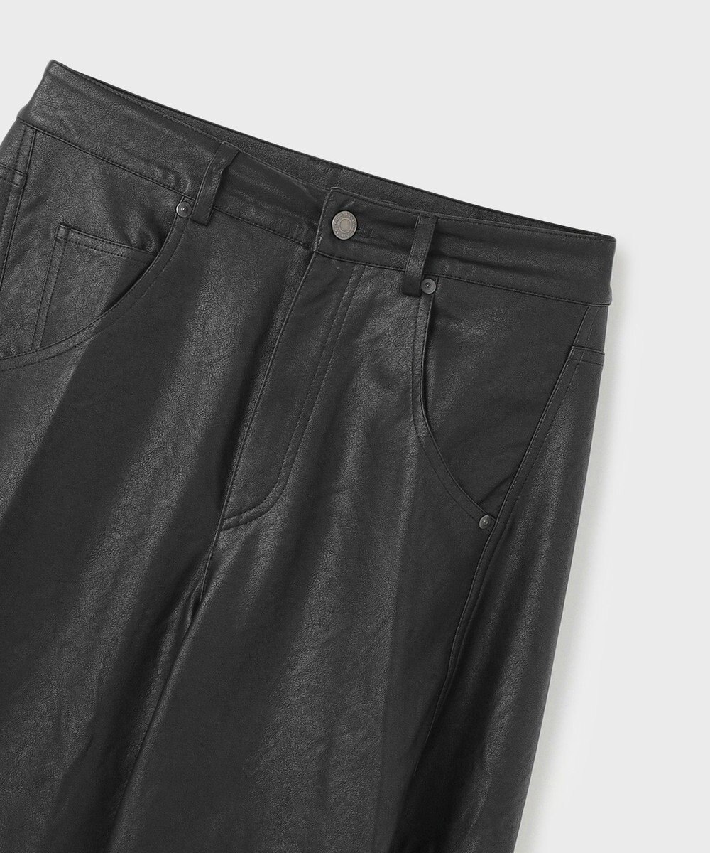 GRACE CONTINENTAL クラッシュレザーエッグパンツ 