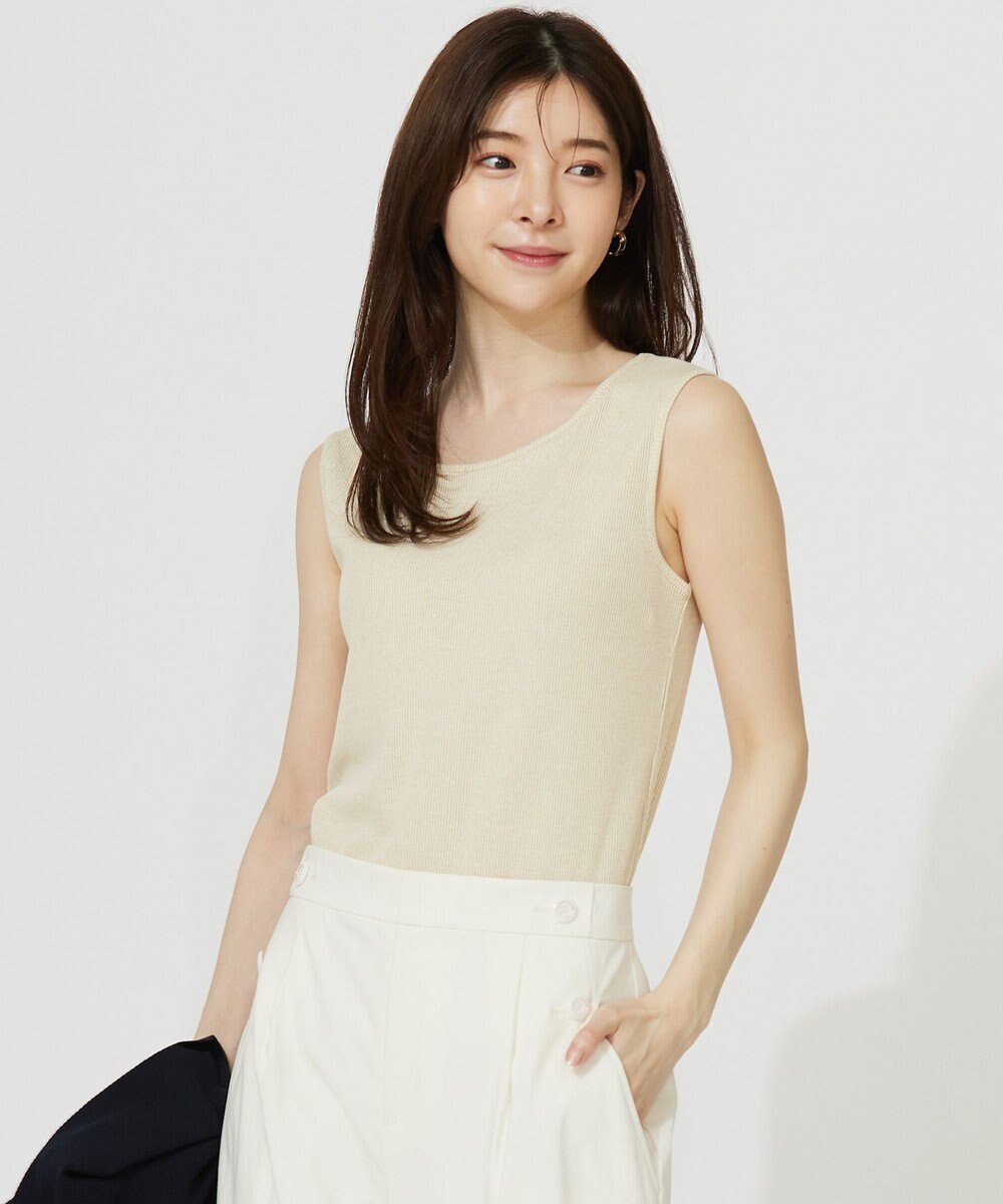 ANY SIS ラメテレコ タンクトップ 