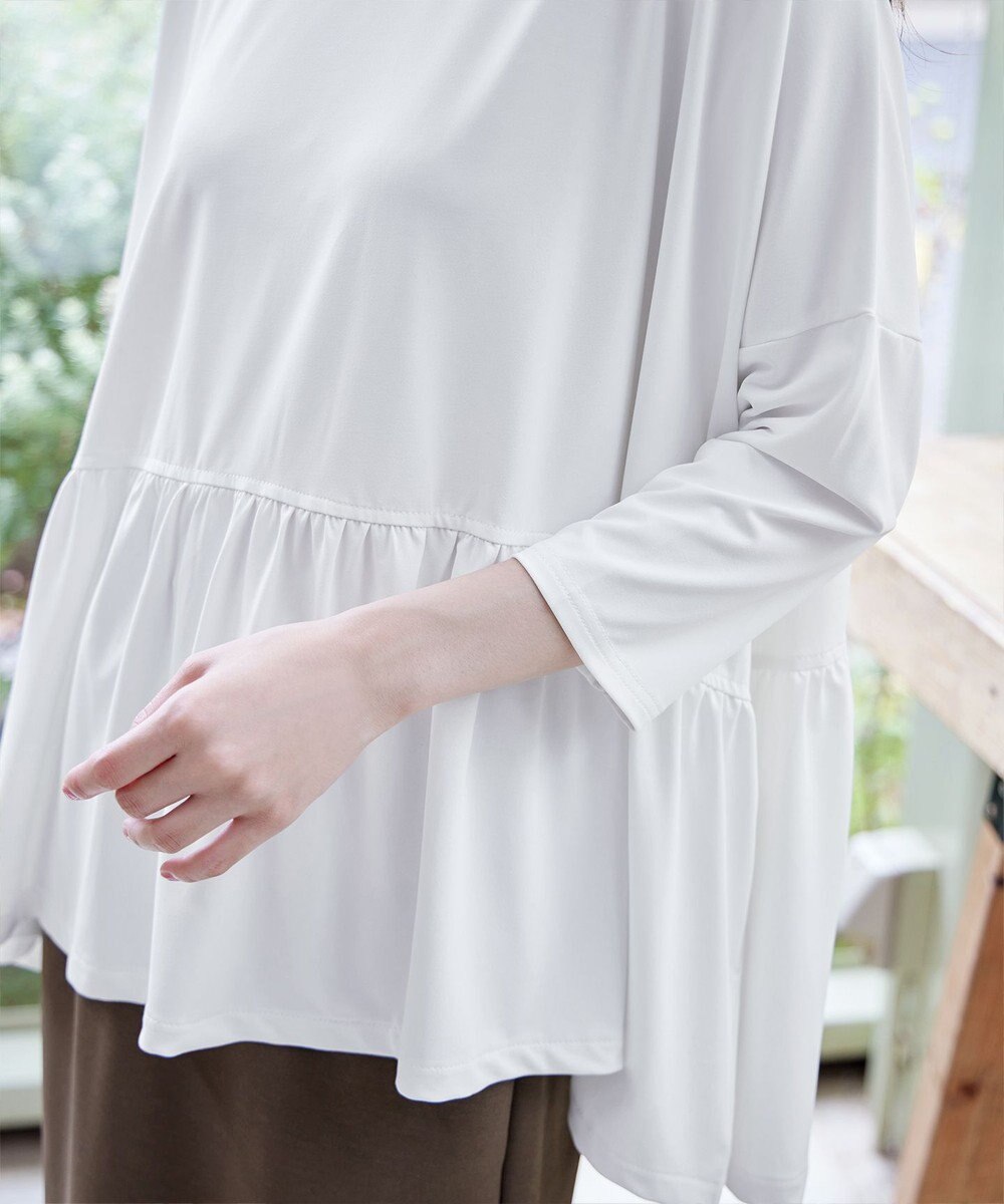 Tiaclasse 【洗える】ギャザーポンチョカットソープルオーバー 