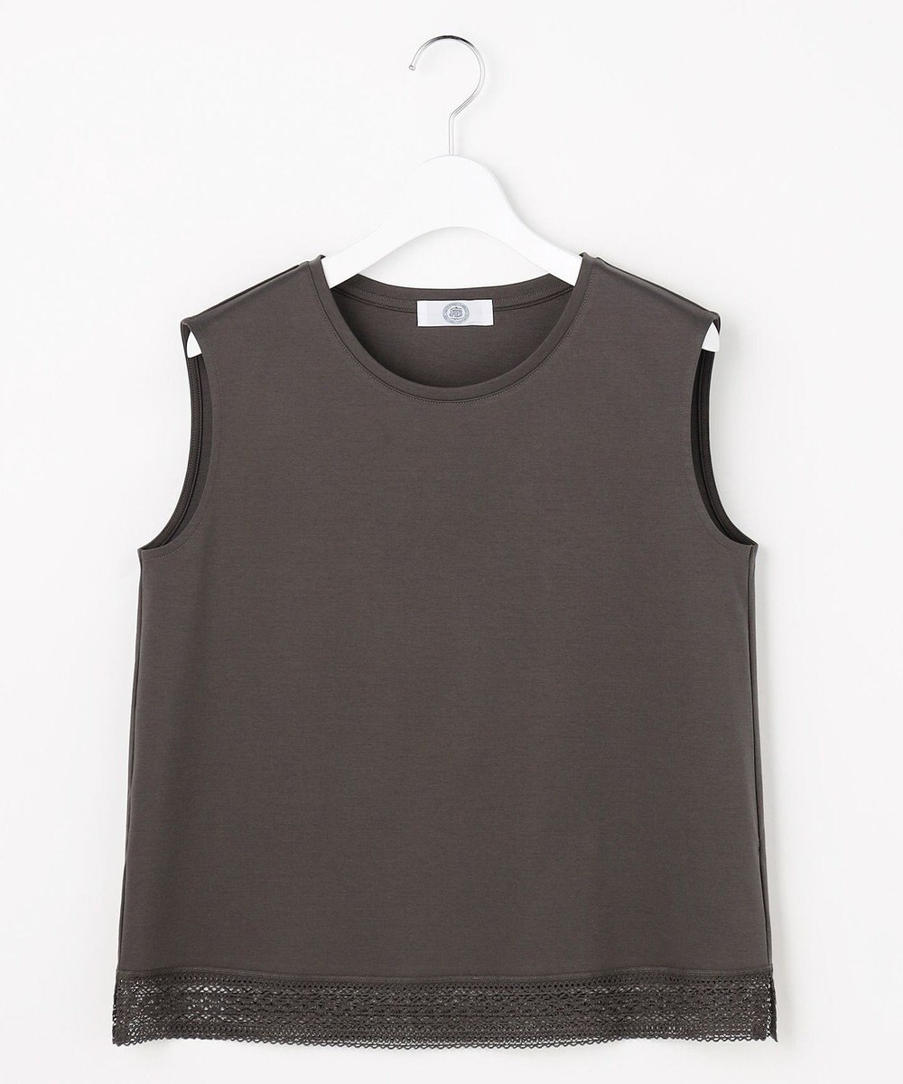 J.PRESS LADIES コットンスムース ノースリーブ カットソー 