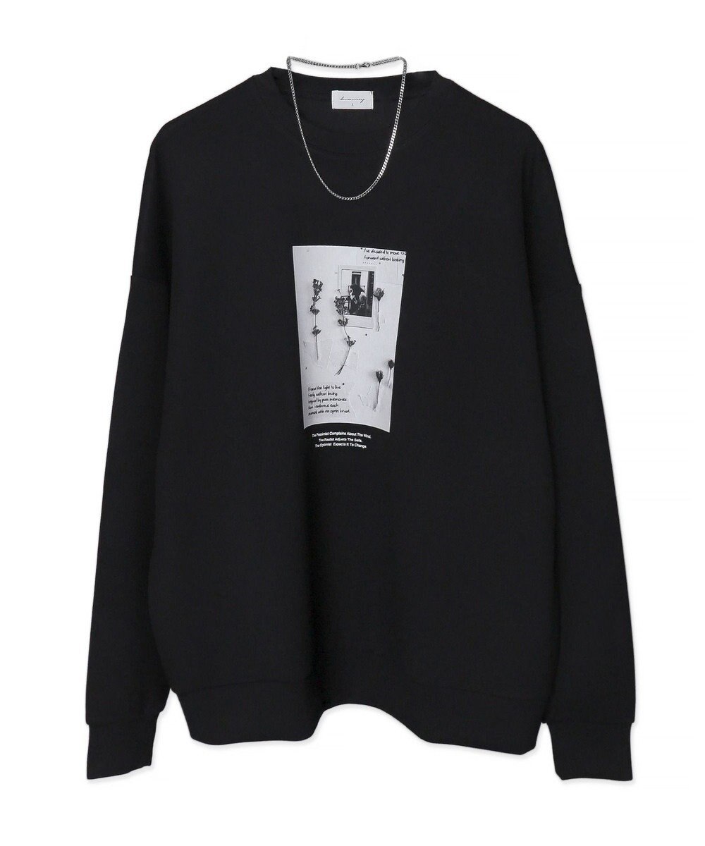 WEGO 【２点セット】アクセ付きフォトグラフィックプルオーバー 