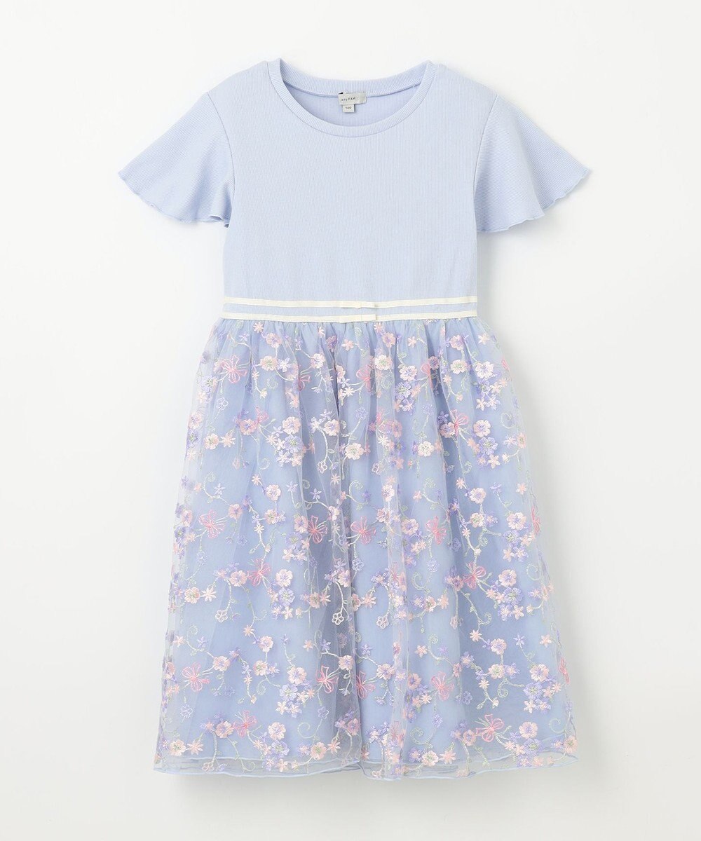 ANY KIDS 刺繍 チュール ワンピース 