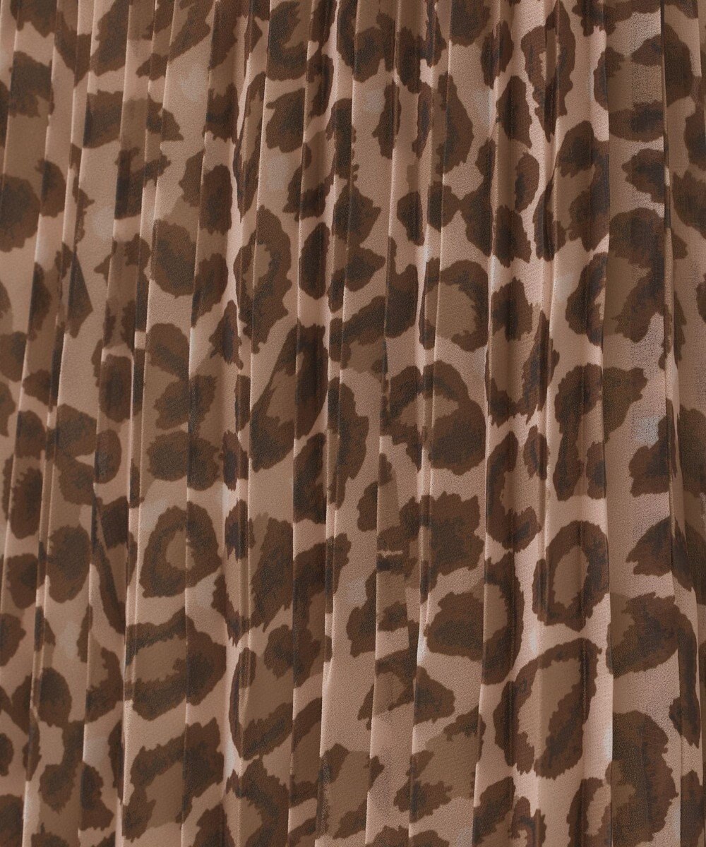 GRACE CONTINENTAL ヒョウ柄ロングプリーツスカート 