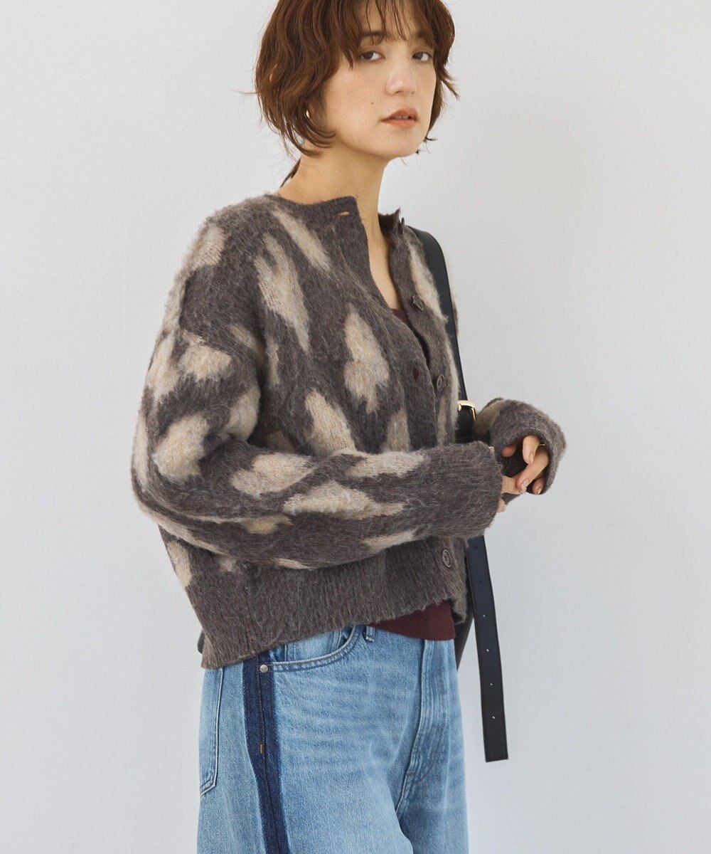 AMERICAN HOLIC レオパード柄ニットカーディガン 