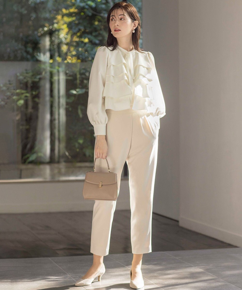 組曲 S 【KUMIKYOKU NAVY】コンフォータブルドレープ ラップパンツ 