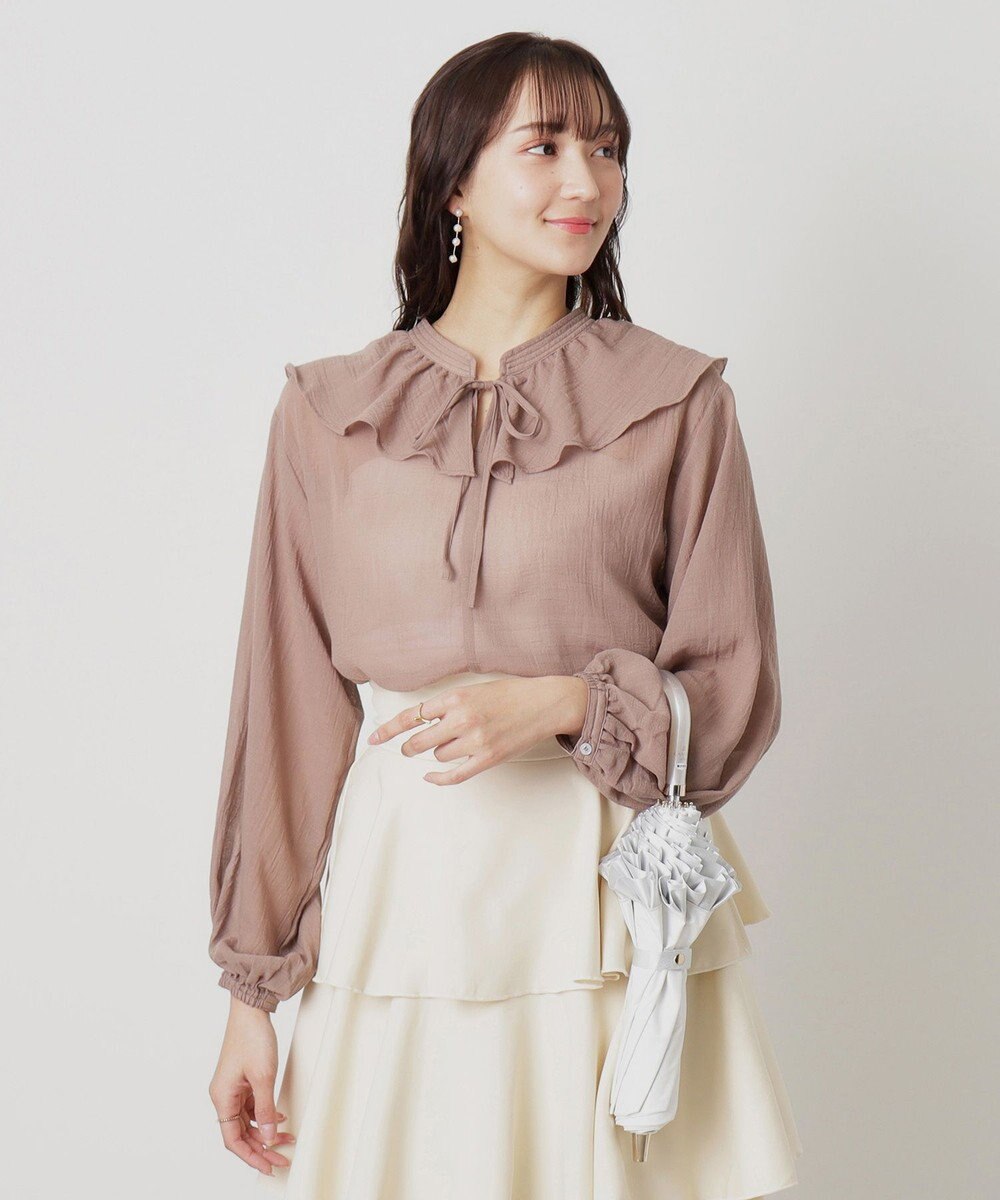 MOONBAT 【一級遮光/晴雨兼用】LANVIN en Bleu (ランバン オン ブルー)  折りたたみ日傘 シャイニーフリル 遮光 遮熱 UV 