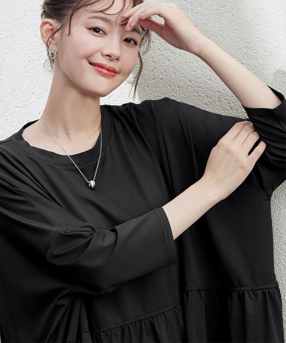 Tiaclasse 【洗える】ギャザーポンチョカットソープルオーバー 