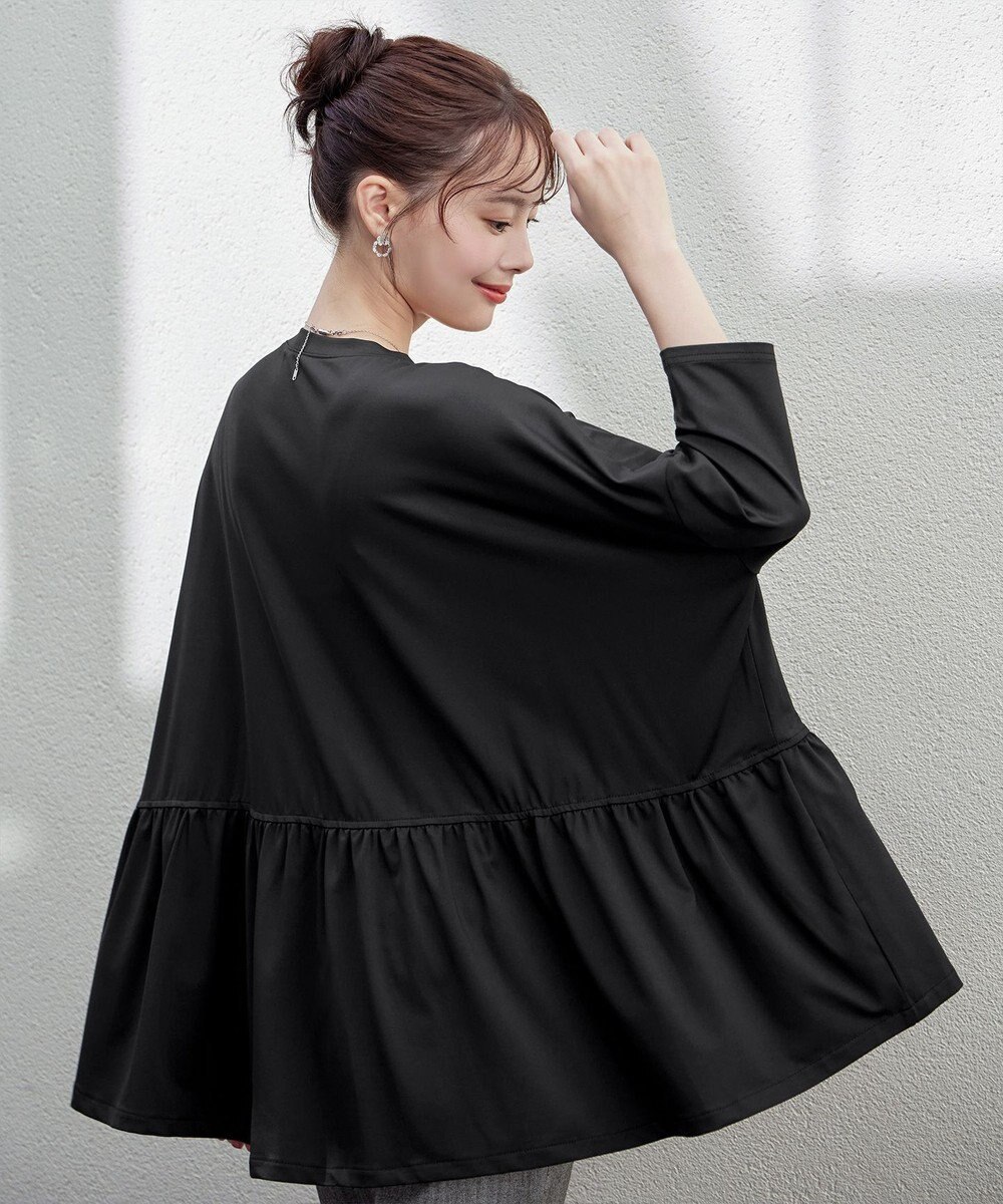 Tiaclasse 【洗える】ギャザーポンチョカットソープルオーバー 