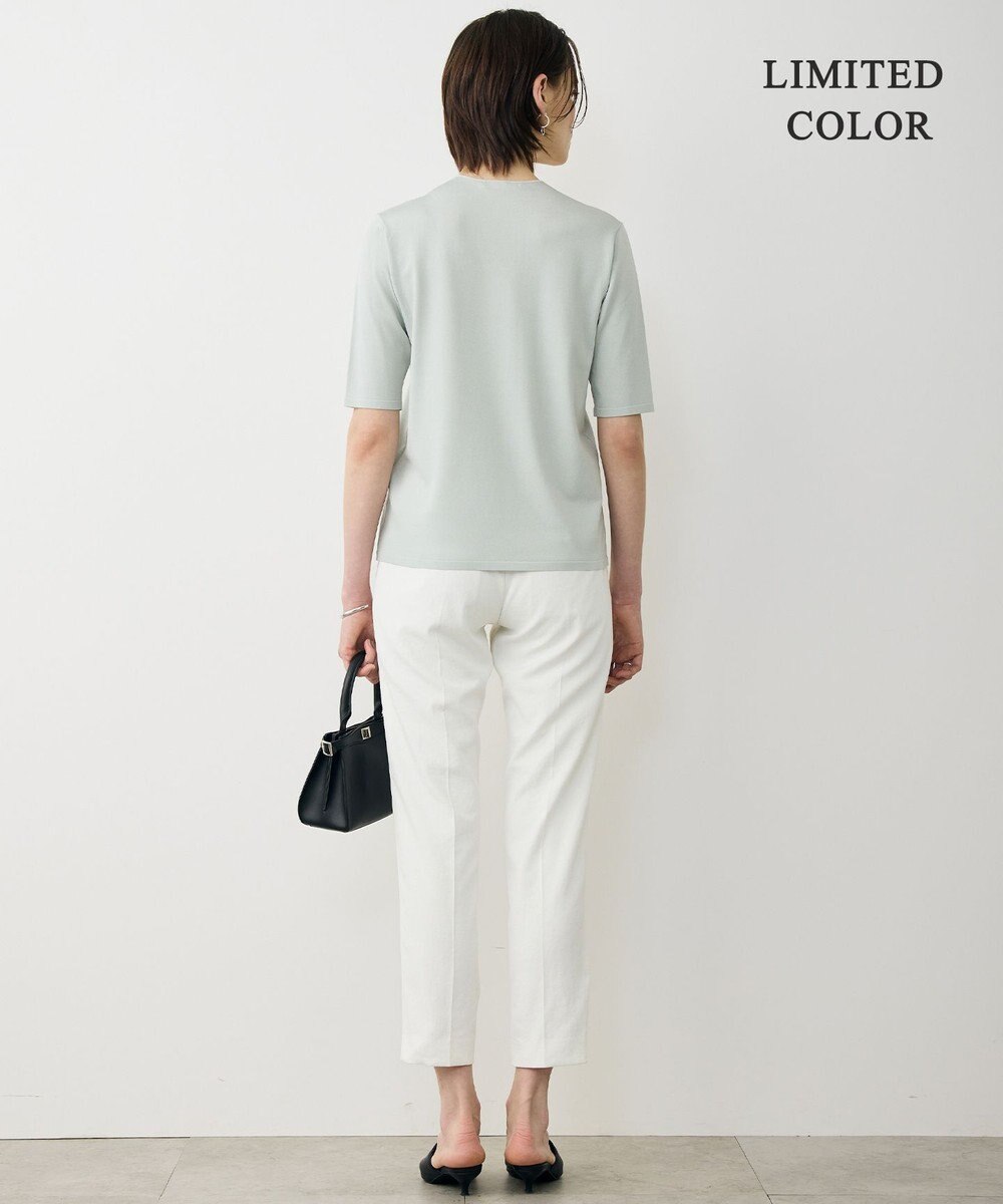 ICB L 【先行予約・WEB限定カラーあり】 シンセティックハイゲージ 半袖Vネックニット 