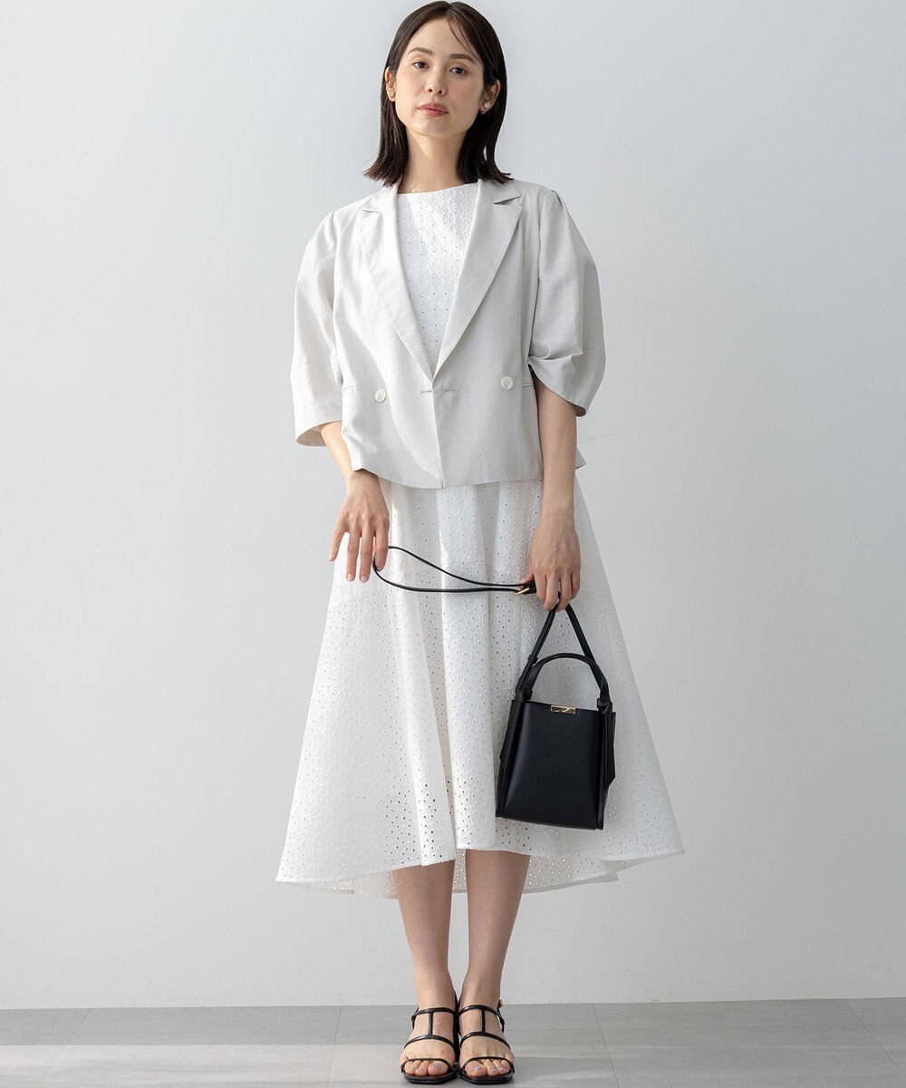 組曲 S エンブロイダリーレースフレアスリーブ ワンピース 