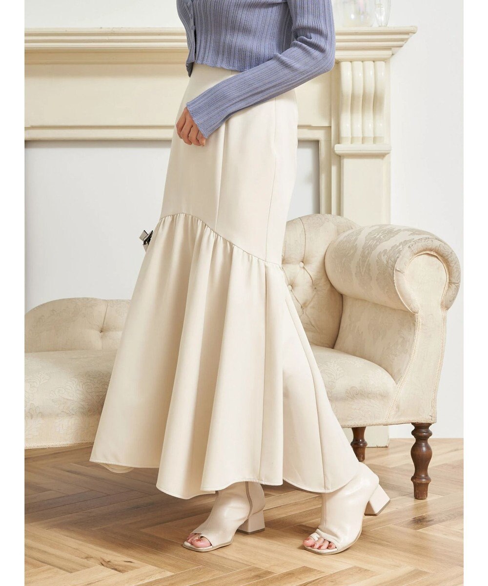 earth music&ecology ギャザー切替マーメイドスカート 