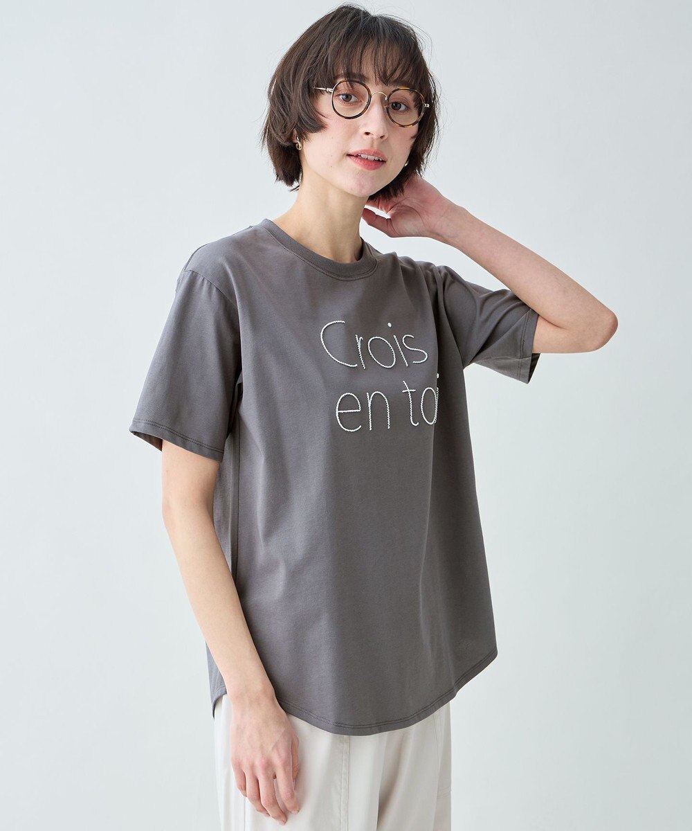 ANY アソートロゴラウンドヘムTシャツ 