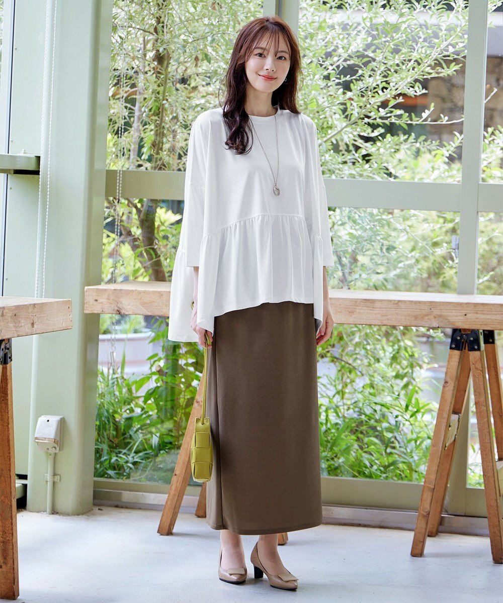 Tiaclasse 【洗える】ギャザーポンチョカットソープルオーバー 