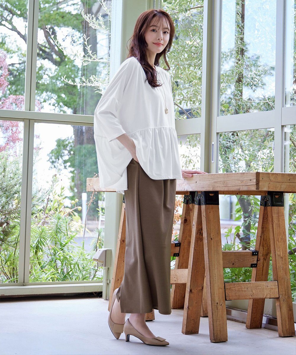 Tiaclasse 【洗える】ギャザーポンチョカットソープルオーバー 