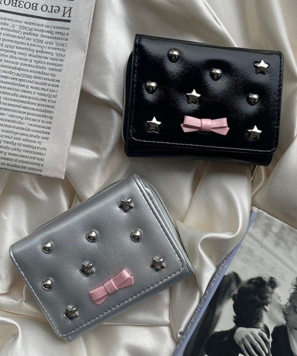 WEGO スタッズリボンウォレット 