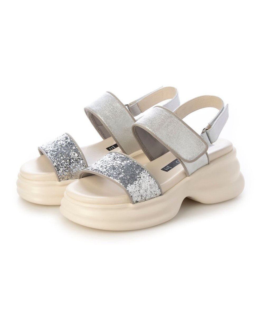 MODE ET JACOMO <MODE ET JACOMO>ボリュームソールグリッターサンダル 