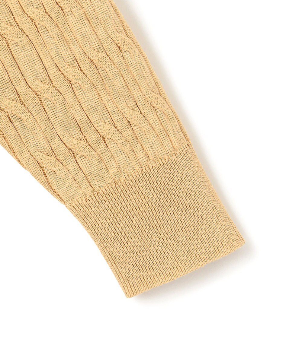 J.PRESS MEN ギマコットン ケーブルハーフジップ ニット 