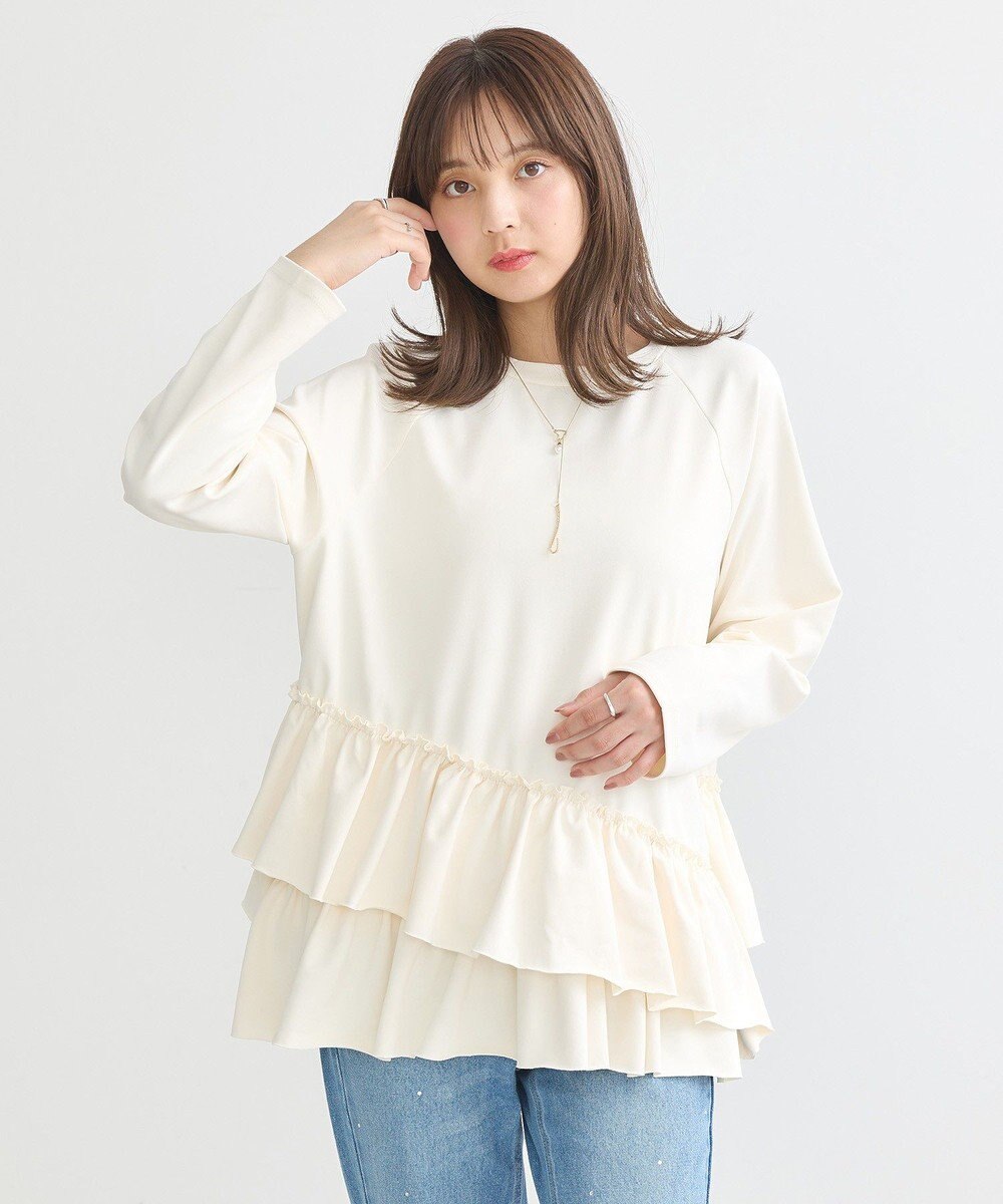 earth music&ecology フリルヘムプルオーバー 