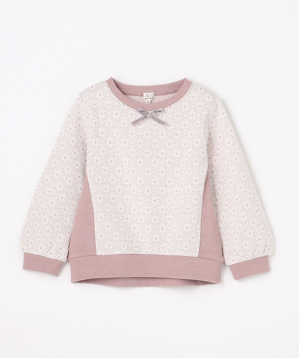 組曲 KIDS 【110-140㎝】 フロストフラワージャガード トレーナー 