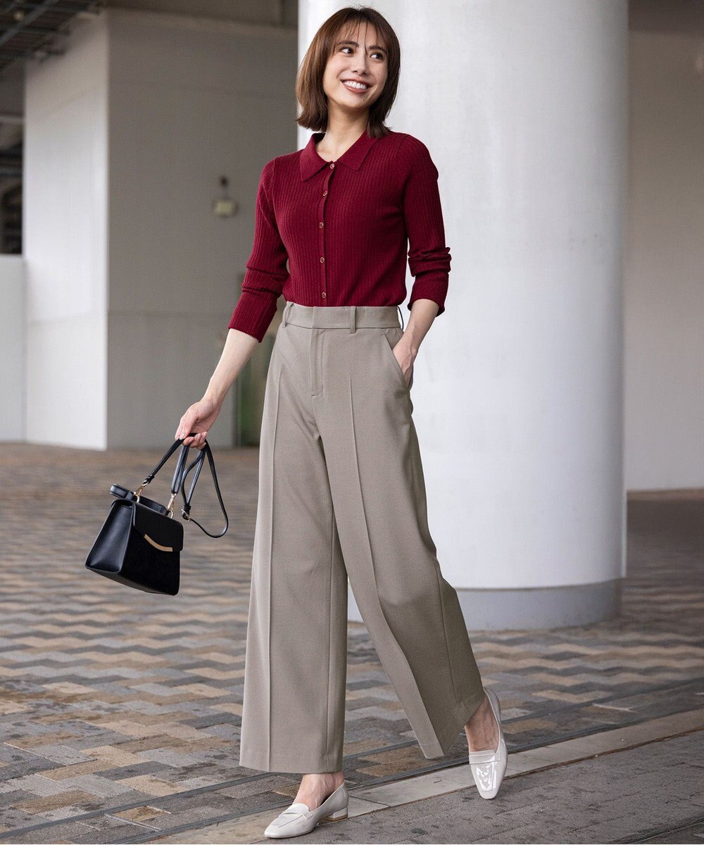 ANY SIS ビューティサーモ2WAYストレッチ ワイドパンツ 