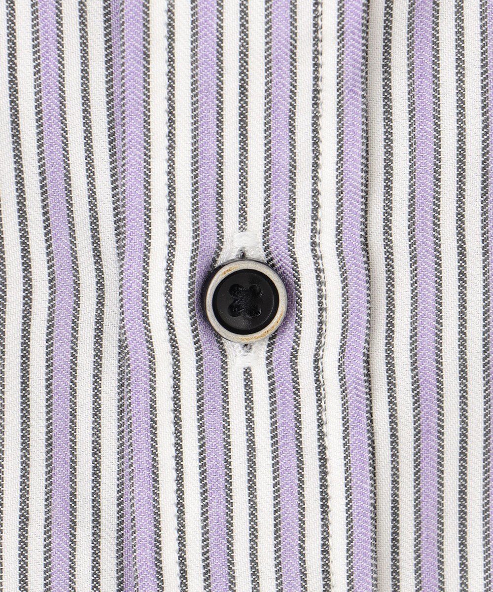 JOSEPH ABBOUD 【柔らか・光沢感】コットンビエラストライプ シャツ 