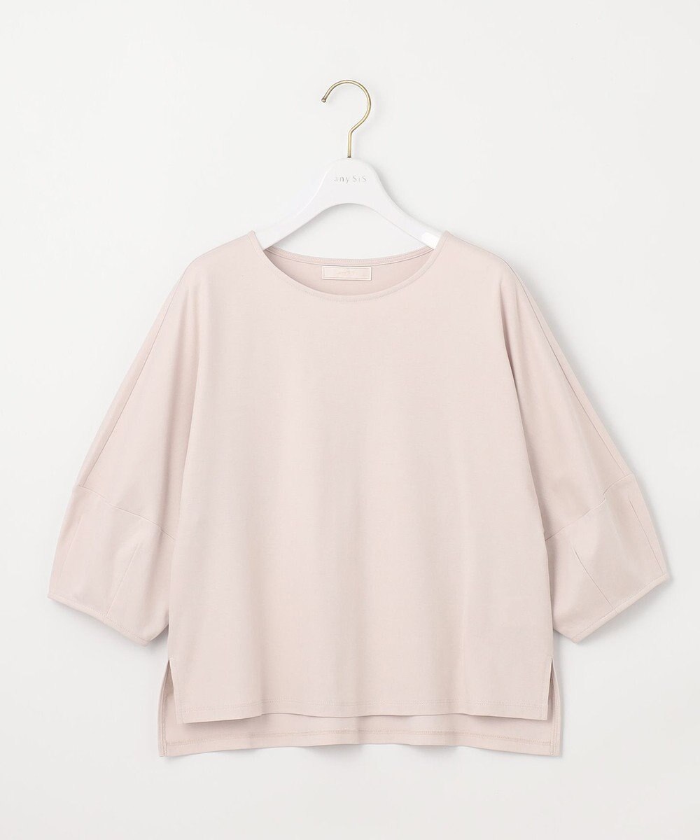 ANY SIS S 【撥水・汗ジミ防止・UVケア・洗える】スーピマスムース クロップド Tシャツ 